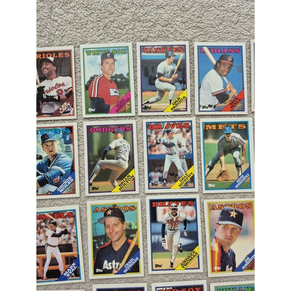 1988 Topps Baseball Card Lot 26 Cards Dale Murphy Mark McGwire Era Vintage MLB